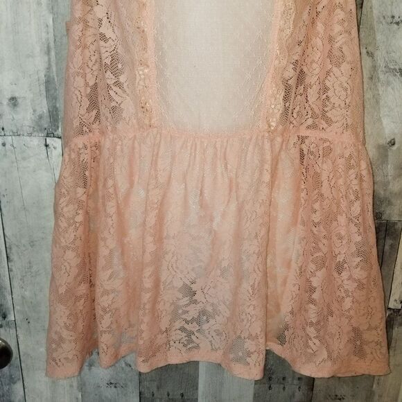 Torrid peach lace sheer cami tank top size 2 2x - Picture 5 of 7